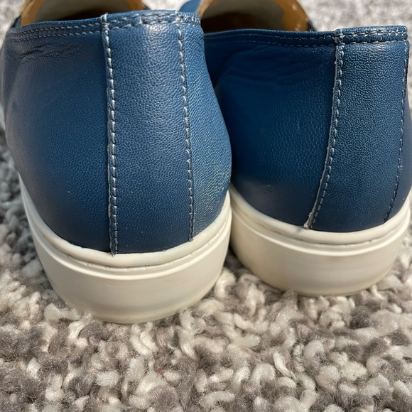 🇮🇹 Peperosa Women 102 Derbys Flats Blue natural leather loafers Made in Italy - Picture 10 of 10